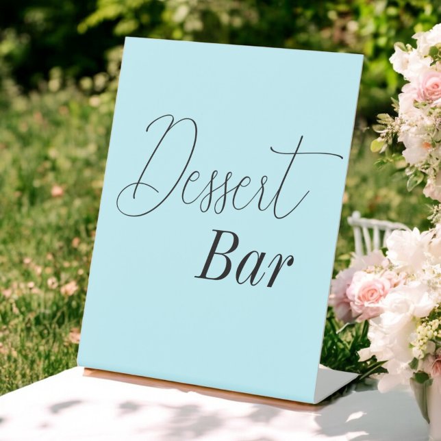 Dessert Bar Blue Baby Shower Wedding Pedestal Sign (Creator Uploaded)