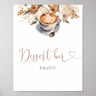 Dessert Bar Love Is Brewing Bridal Shower Poster
