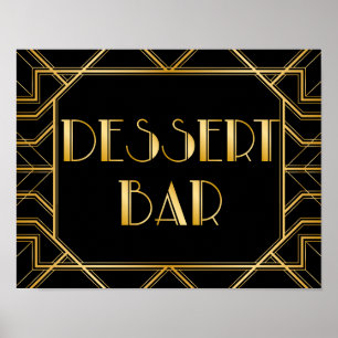 Dessert Bar Wedding Sign   Gatsby Art Deco