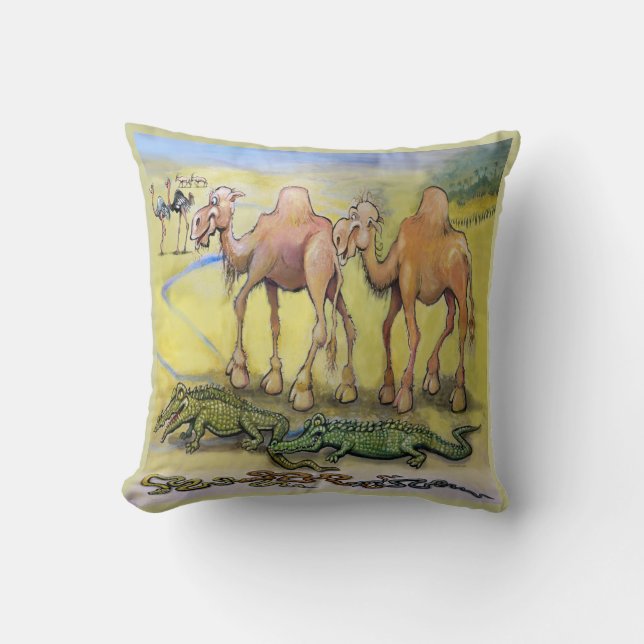 Dessert Beasts Throw Pillow (Front)