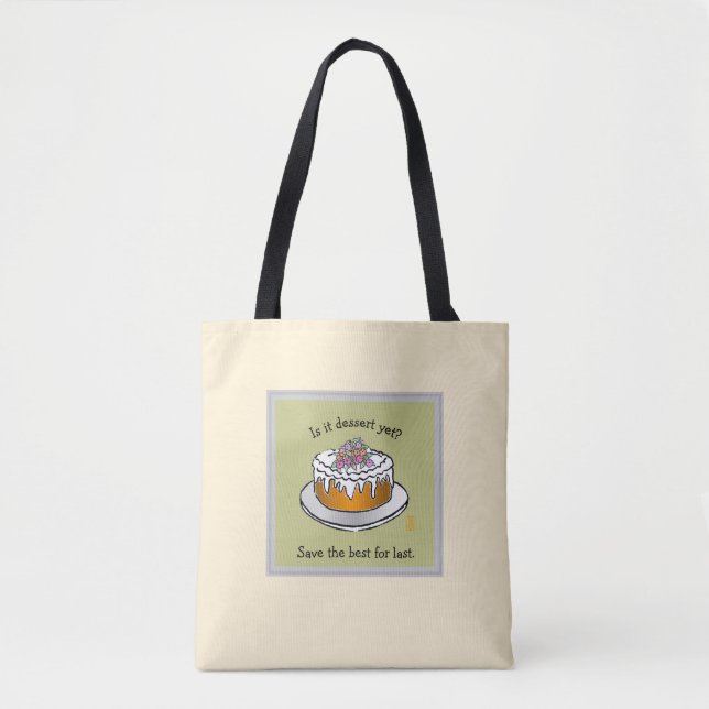 Dessert Cake Sturdy Brushed Polyester Shoulder Tote Bag (Front)
