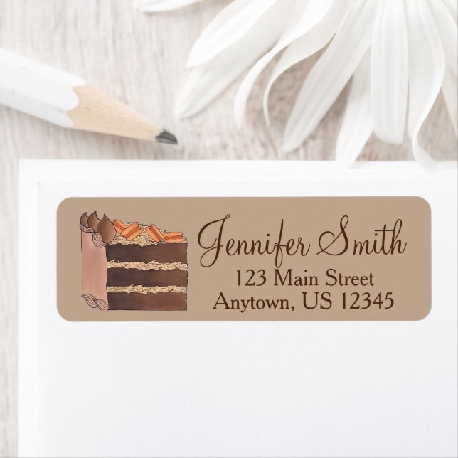 Dessert de cuisson de tranches de gâteau au chocol (En situation)