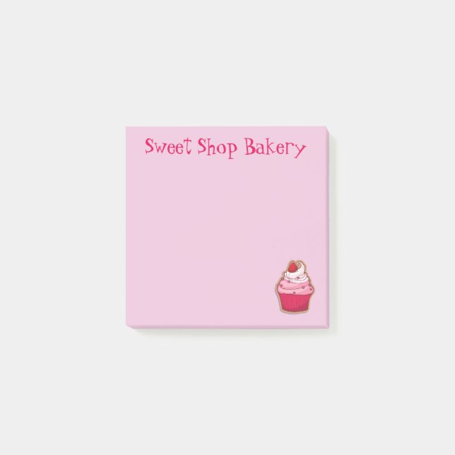 Dessert de Cupcake rose Post-it® Notes (Devant)