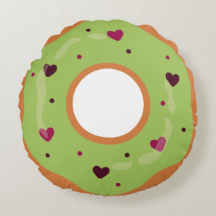 Dessert,Doughnut,Doughnut Go Break My Summer Heart Round Pillow