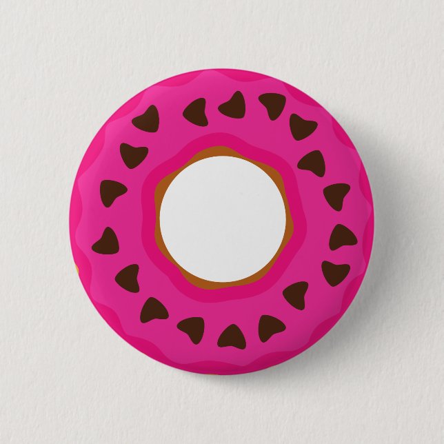 Dessert,Doughnut,Doughnut with Glaze and choco 2 Inch Round Button (Front)