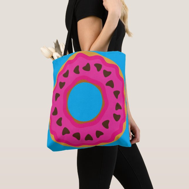 Dessert,Doughnut,Doughnut with Glaze and choco,Mod Tote Bag (Close Up)