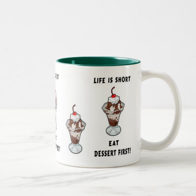 Dessert Life Two-Tone Coffee Mug (Right)