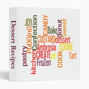 Dessert Recipe 2 inch Binder