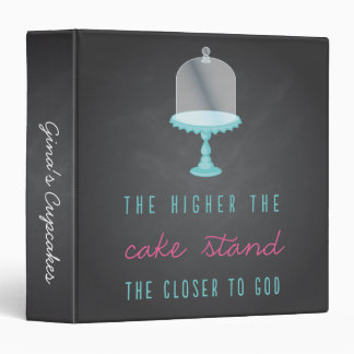 Dessert Recipe Binder with Cake Stand (chalk)