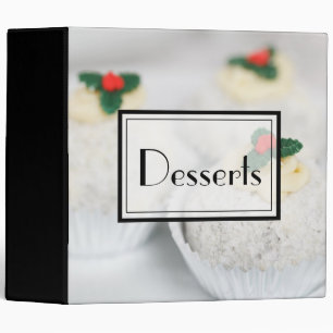 Dessert Recipes with holiday cupcakes Binder