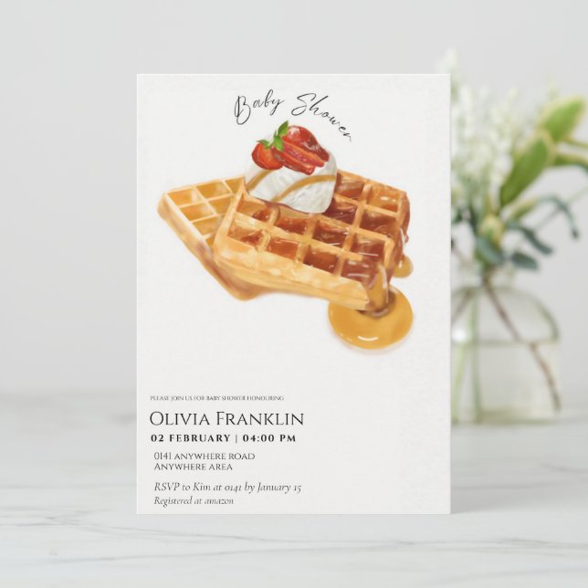 Dessert theme baby shower invitation (Standing Front)