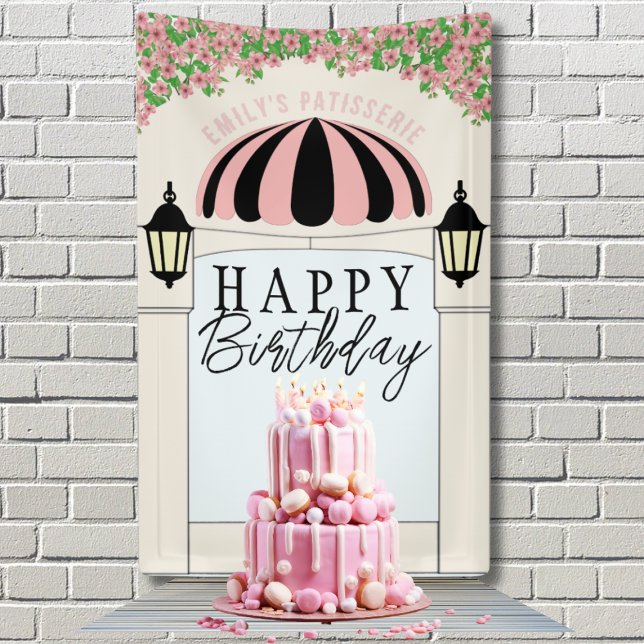 Dessert toile de fond pour une Bannière d'annivers (Birthday Dessert table backdrop)