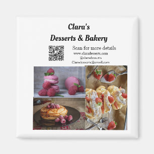 Desserts Bakery restaurant add name details text Magnet