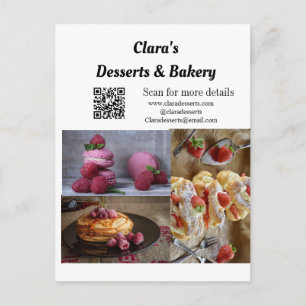 Desserts Bakery restaurant add name details text Postcard