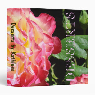 Desserts by You binders Recipes Pink Rose Flower