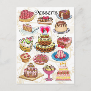 Desserts Postcard