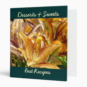 Desserts & Sweets Best Recipes book binder Lilies