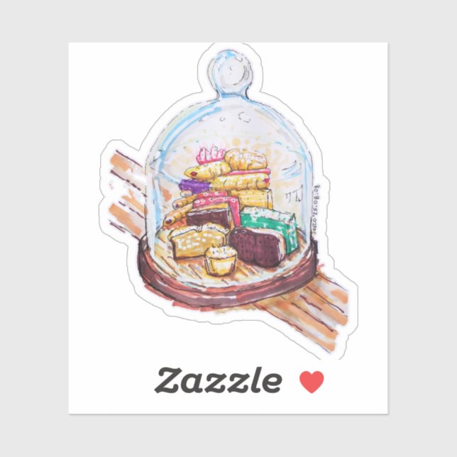 Desserts Under Glass Dome (Sheet)