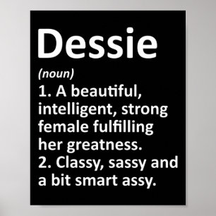 Dessie Definition Personalized Name Funny Christma Poster