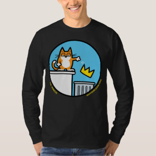 Dessin animé de chat drôle sans roi sur un t-shirt