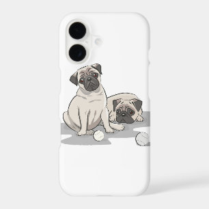 Dessin animé de groupe Pug