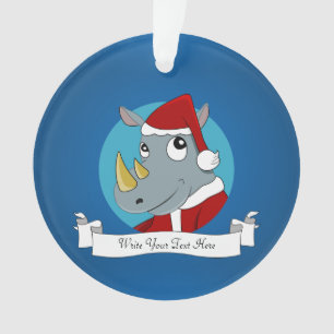 Dessin animé de rhinocéros de Noël
