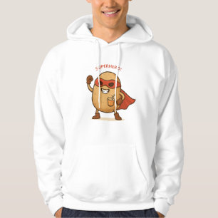 Dessin animé de super-héros patate drôle Pullover