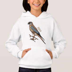 dessin animé d'oiseau-kestrel américain