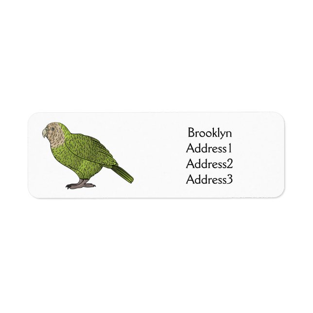 dessin animé d'oiseaux de Kakapo (Devant)