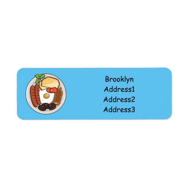 dessin animé du petit-déjeuner anglais (Devant)