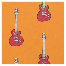 dessin animé en tissu de guitare rock