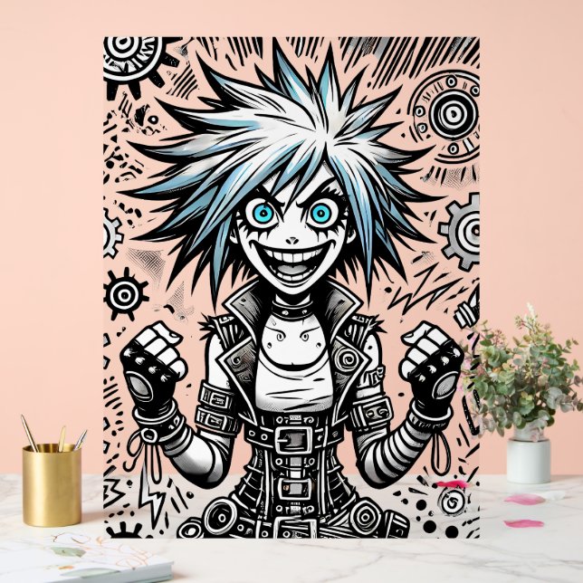 dessin animé joyeux art original blu_eyes black_a (Mariage)