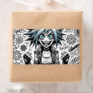 dessin animé joyeux art original blu_eyes black_a