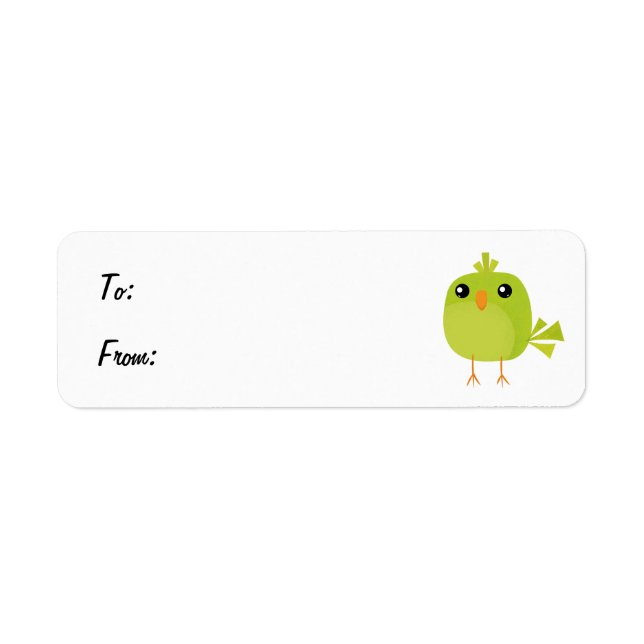 Dessin Animé Oiseau Vert (Devant)