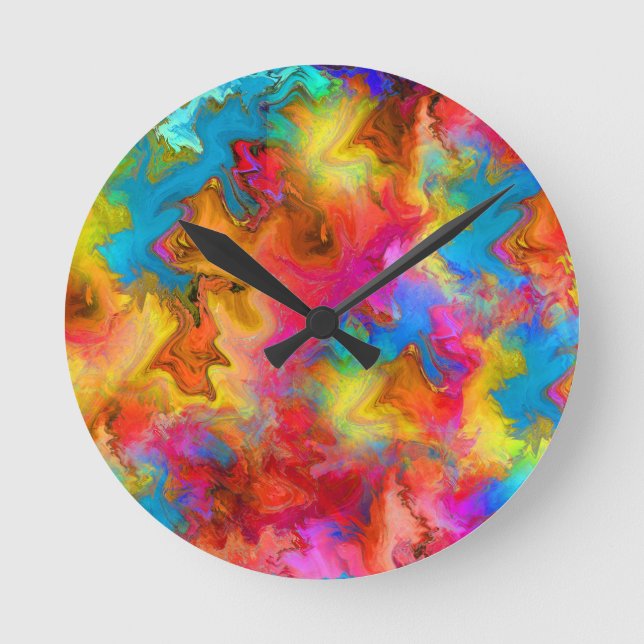 dessin arc-en-ciel Horloge murale acrylique (Recto)