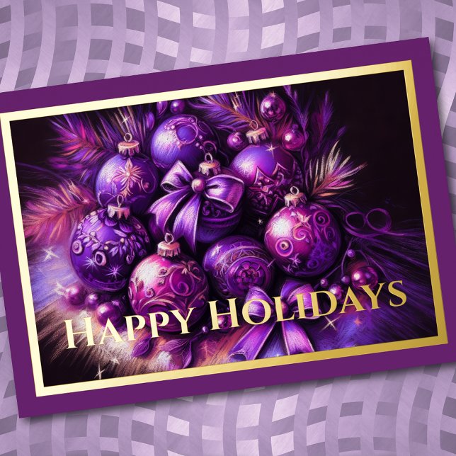 Dessin au pastel dur motif de Noël vacances violet (Créateur téléchargé)