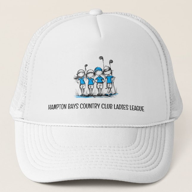 Dessin BLUE Casquette de la Ligue de Golf Dames cu (Devant)