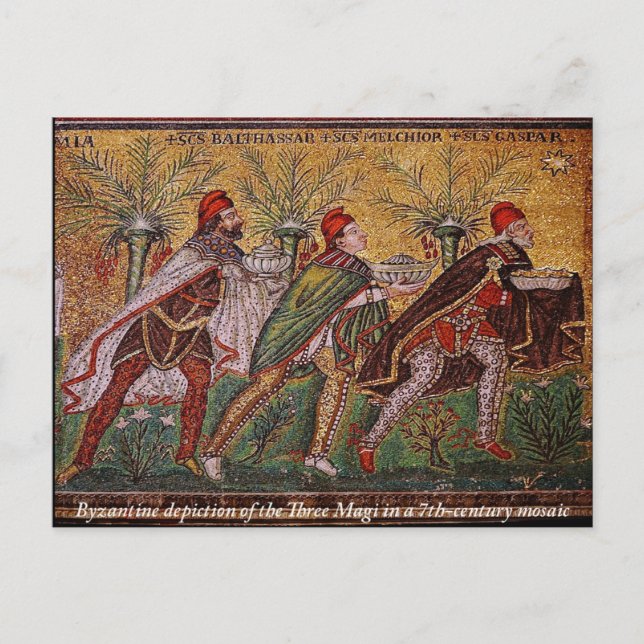 Dessin byzantin de la carte postale Magi Christmas (Devant)