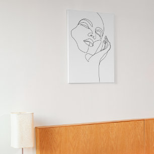 Dessin D'Art De Ligne Minimaliste D'Une Poster Mur