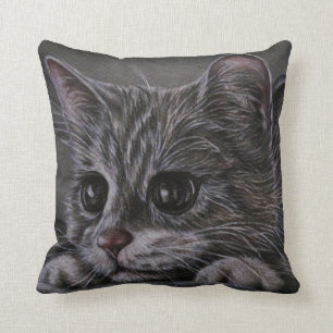 Dessin de chaton sur le coussin