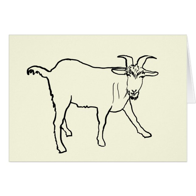 Dessin de chèvre amusant Dessin de dessin original (Devant horizontal)