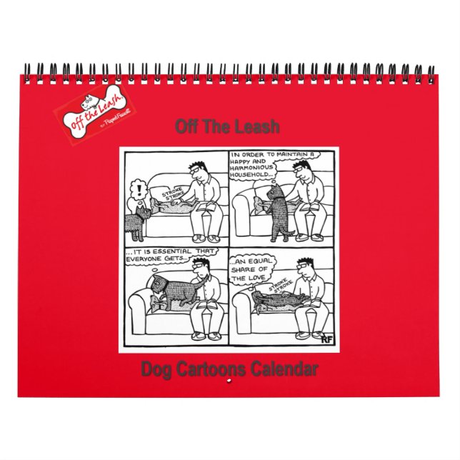 Dessin de Chien à la laisse 2 - Calendrier (Protection)