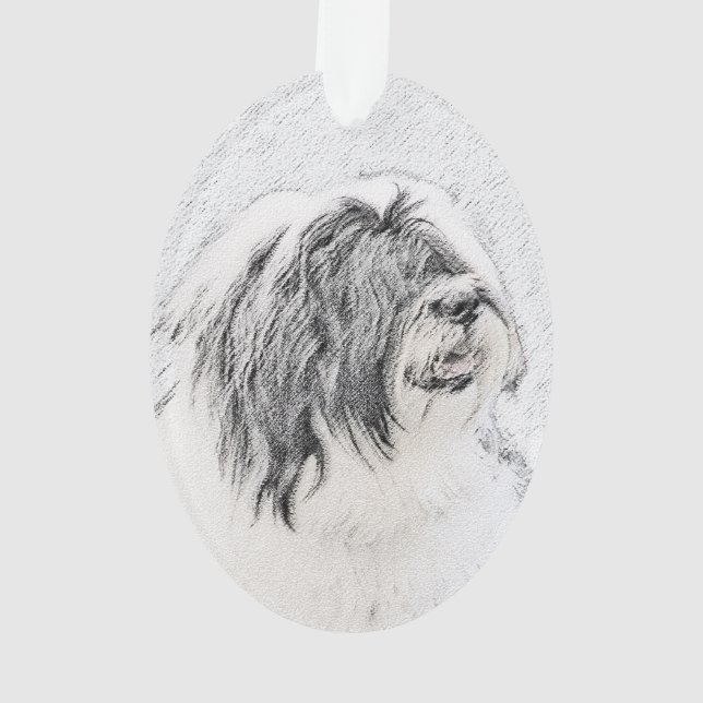 Dessin de collie à oreilles - Joli art original de (dos)