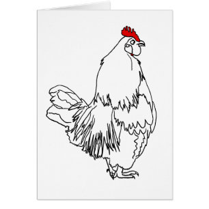 Dessin de coq drôle de ferme irky art de poulet