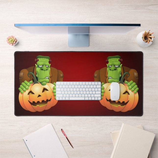 Dessin de Frankenstein Monster avec Citrouille (Bureau 1)
