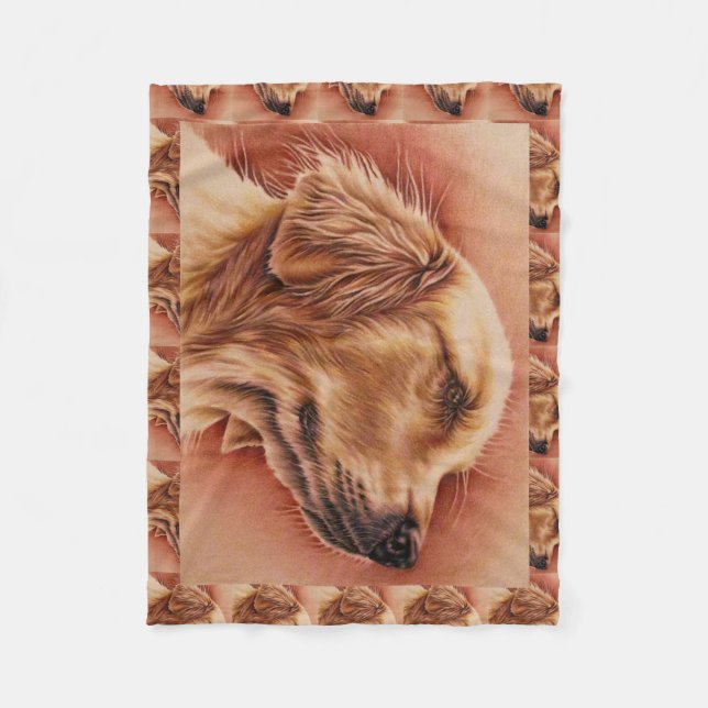 Dessin de golden retriever sur la couverture (Devant)