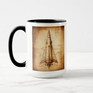 Dessin de Leonardo da Vinci de Rocket Coffee Mug