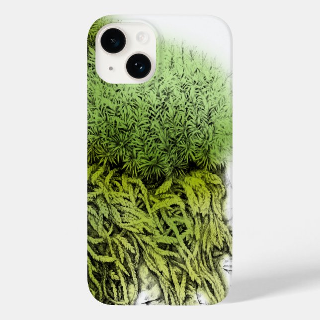 Dessin de mousse avec coque iphone vert superposé (Verso)