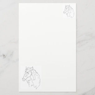 Dessin de papeterie d'un cheval