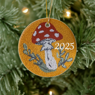 dessin de tapis crocheté ornement champignon